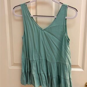 LOFT Sleeveless Aqua Tank Top